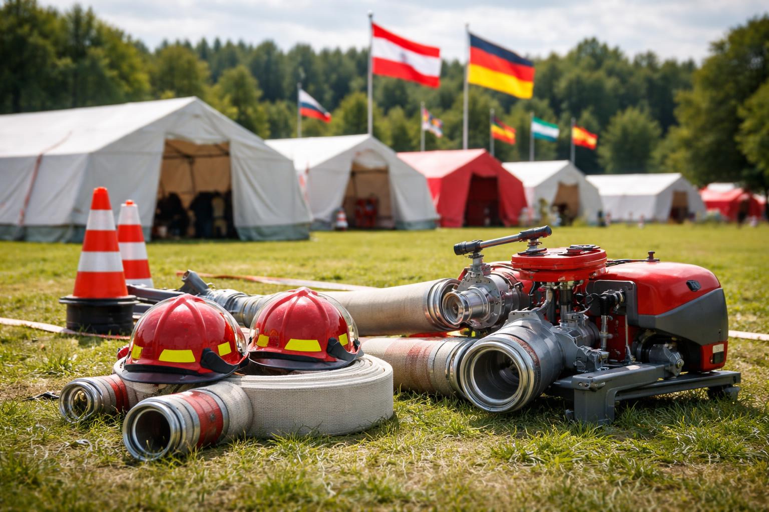 Redaktionelle Szene zum Thema „Mooskirchner Feuerwehrjugend bei internationalem Lager in Thüringen“