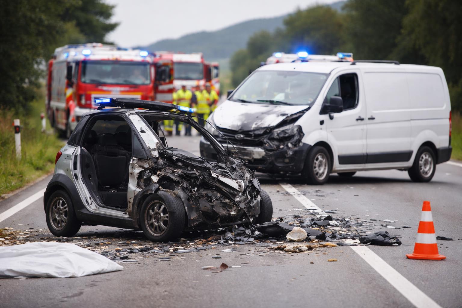 Redaktionelle Szene zum Thema „Mopedauto-Lenker stirbt bei Kollision auf der B67 in Straß“