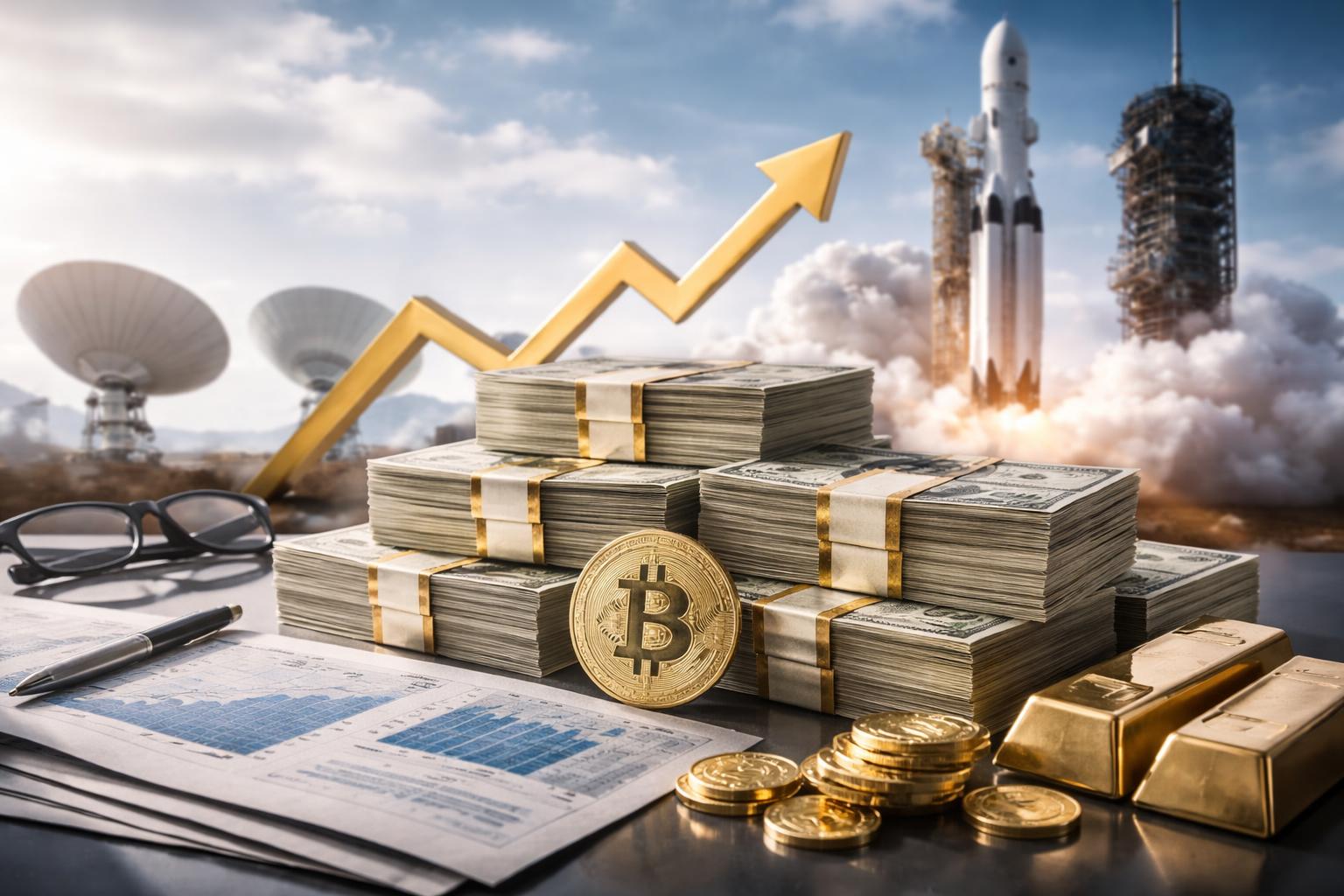 Redaktionelle Szene zum Thema „Musk wird nach SpaceX-Börsengang als erster Billionär der Geschichte gesehen“