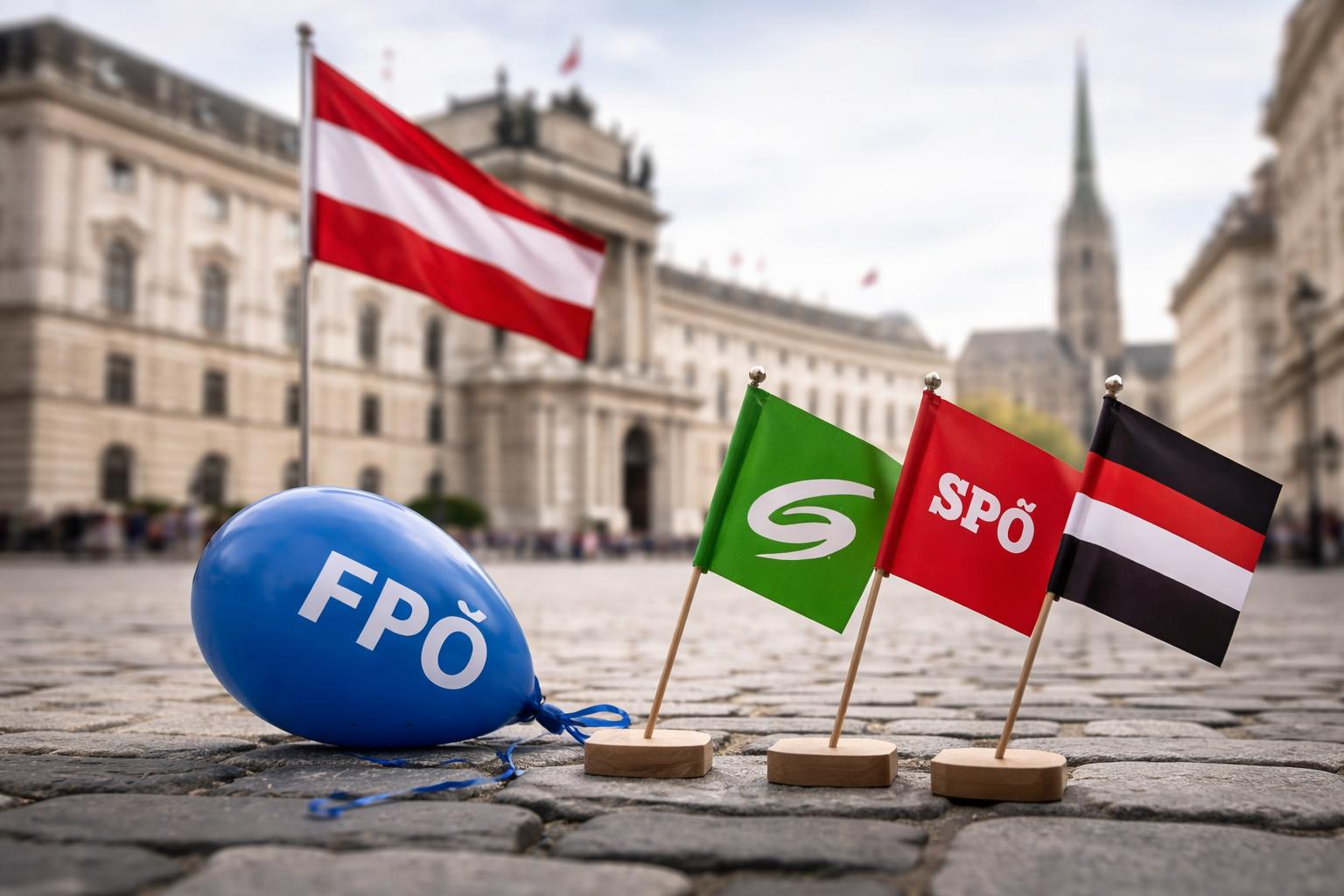 Redaktionelle Szene zum Thema „Nach FPÖ-Jubiläum: Grüne, SPÖ und ÖVP gehen auf Distanz zu Kickl“