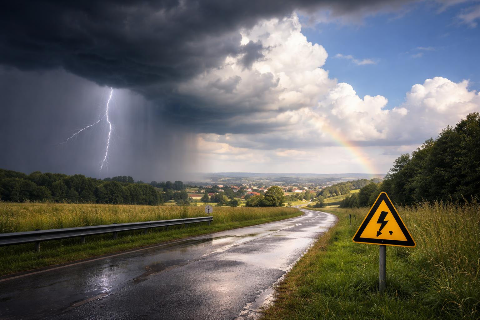 Redaktionelle Szene zum Thema „Nach Gewitter kommt Abkühlung: Diese Woche bleibt das Wetter wechselhaft“