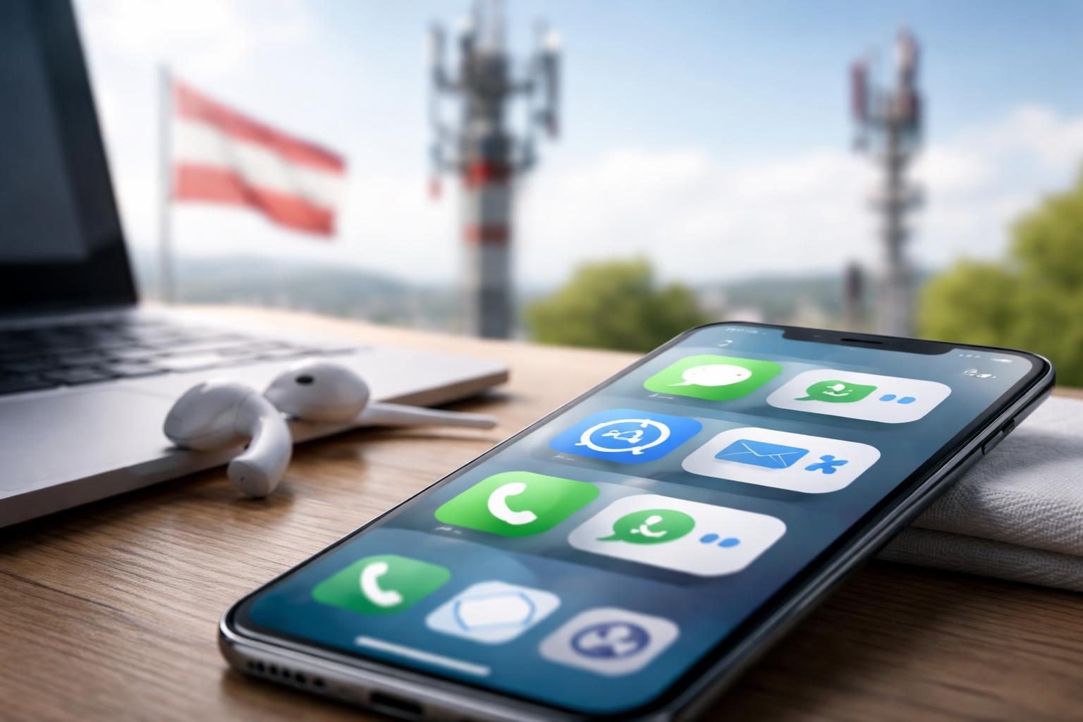 Redaktionelle Szene zum Thema „Nachrichten über Messenger erreichen in Österreich neuen Höchststand“