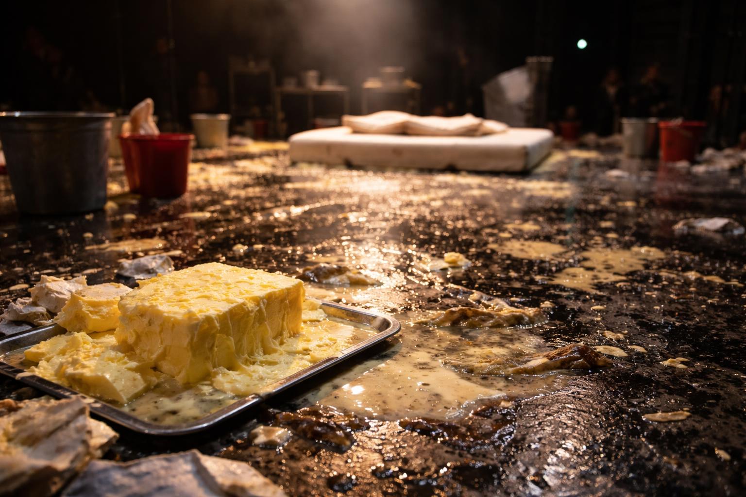 Redaktionelle Szene zum Thema „Nacktheit, Butter und französischer Theaterkrach bei den Wiener Festwochen“