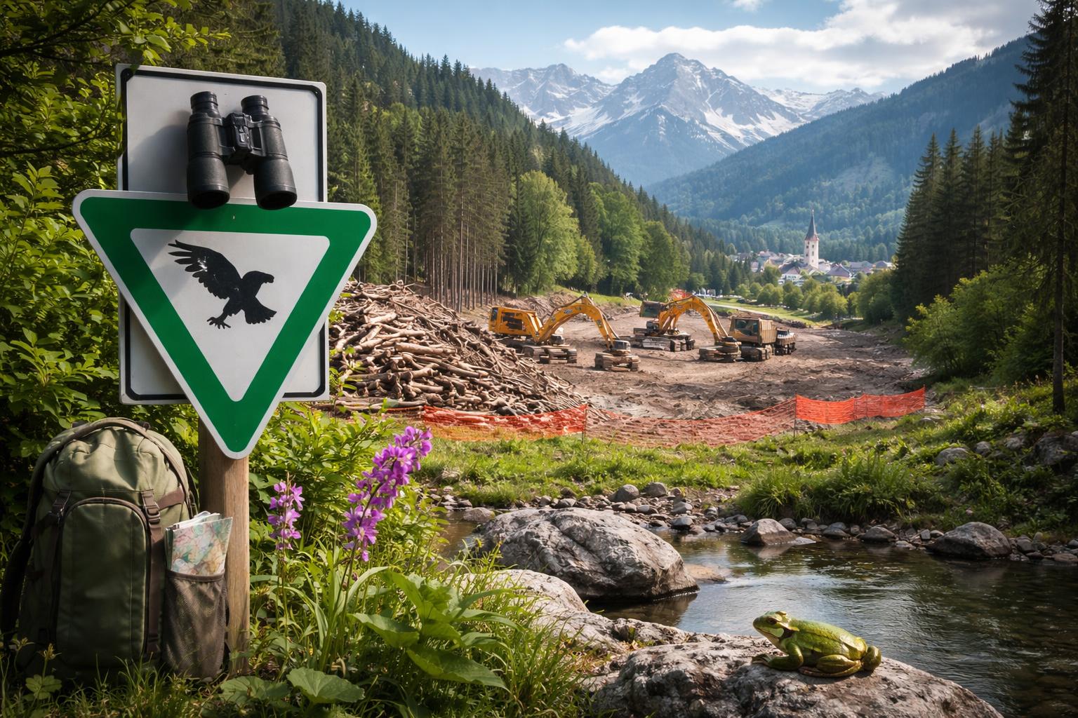 Redaktionelle Szene zum Thema „Naturschutzbund zieht wegen Schlotterer-Ausbau nach Adnet vor Höchstgericht“