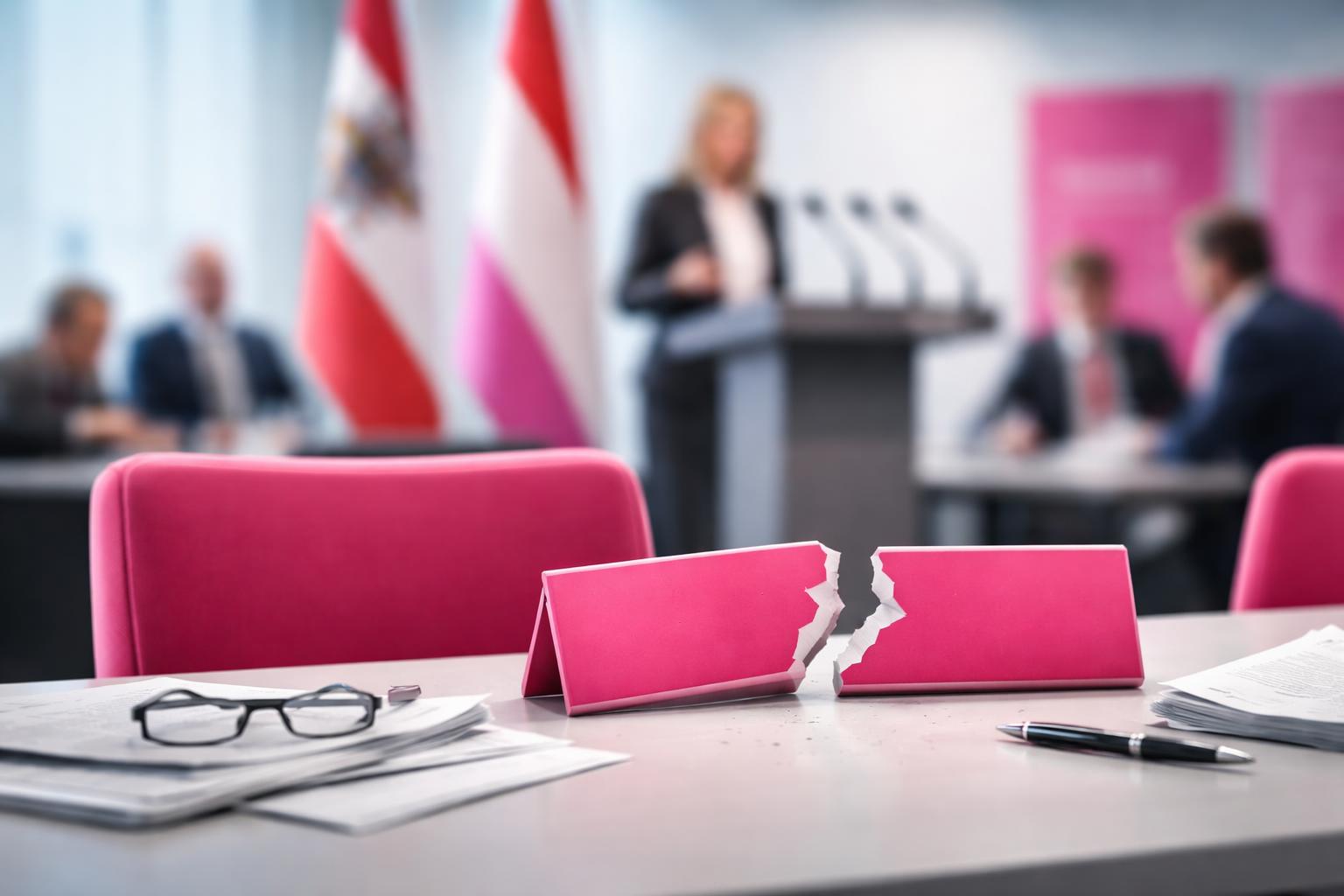Redaktionelle Szene zum Thema „Neos unter Druck: Ausschluss von Veit Dengler löst Debatte über Ton und Stil aus“