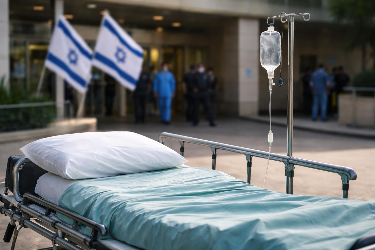 Redaktionelle Szene zum Thema „Netanyahu wegen zahnärztlicher Behandlung im Krankenhaus“