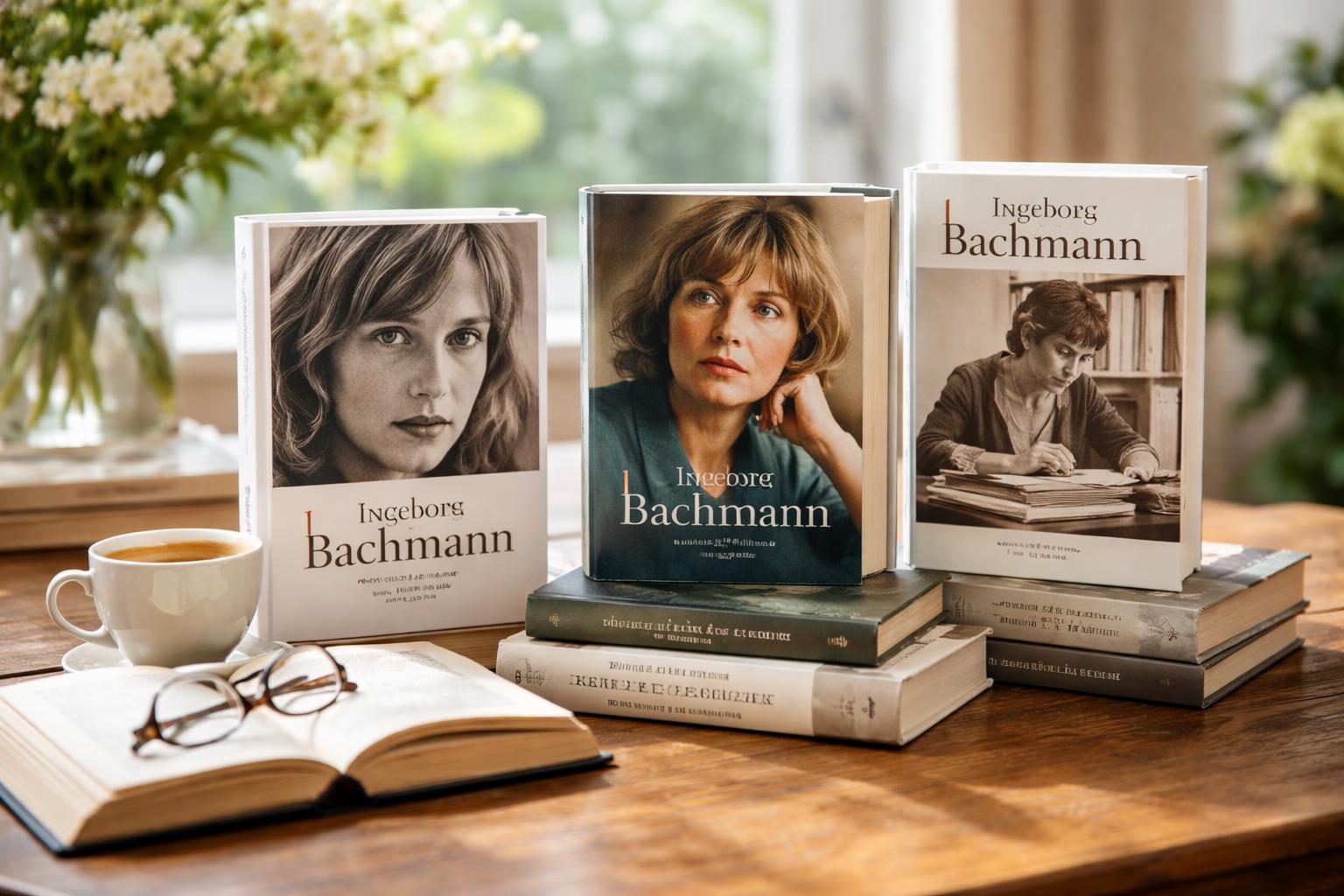 Redaktionelle Szene zum Thema „Neue Bücher zum 100. Geburtstag von Ingeborg Bachmann: Biografien, Briefe und ein Nekrolog“