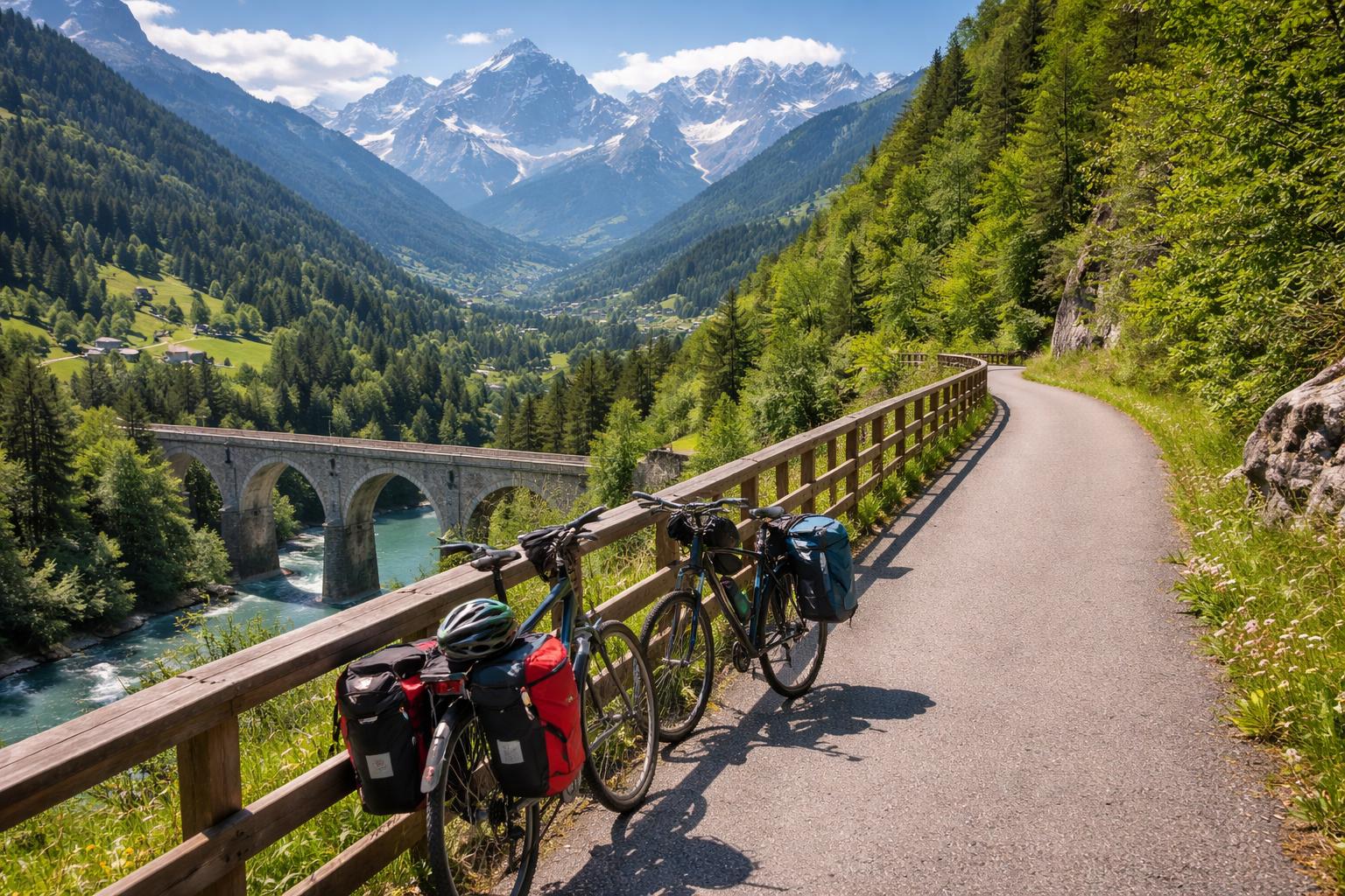 Redaktionelle Szene zum Thema „Neue Entdeckungen entlang des Alpe-Adria-Radwegs“