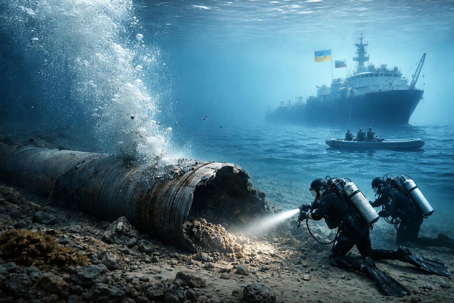 Redaktionelle Szene zum Thema „Neue Hinweise zur Nord-Stream-Sprengung: Welche Rolle Selenskyj spielte“