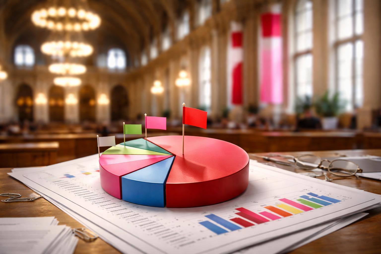 Redaktionelle Szene zum Thema „Neue Umfrage in Wien: SPÖ klar vorn, Rot-Pink würde Geschichte sein“