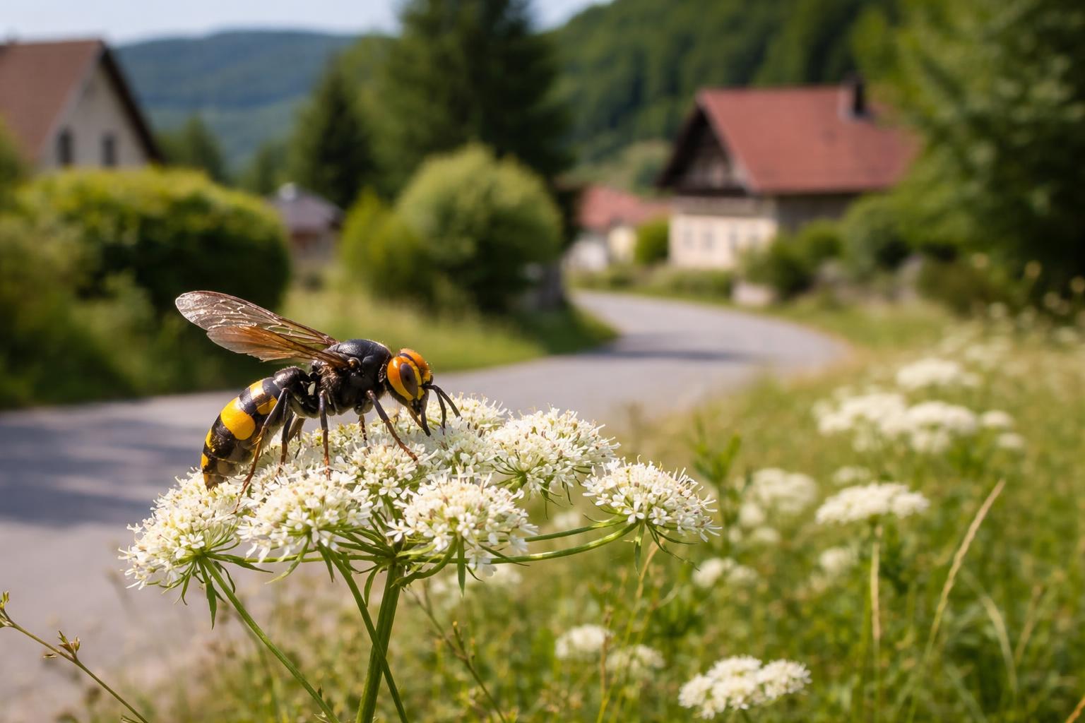 Redaktionelle Szene zum Thema „Neue Wespenart breitet sich in Österreich aus“