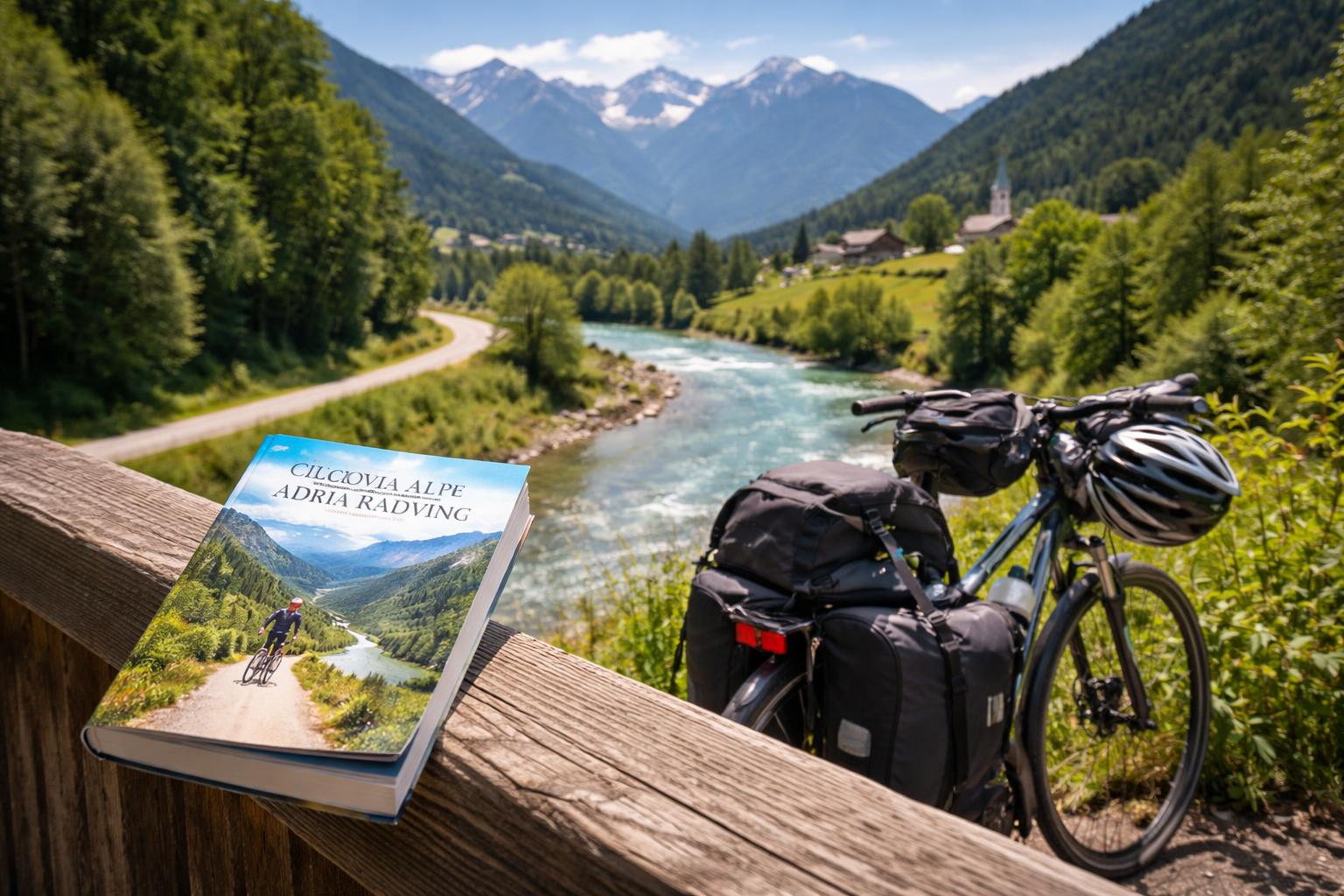 Redaktionelle Szene zum Thema „Neuer Reiseführer rückt den Ciclovia Alpe Adria ins Zentrum“