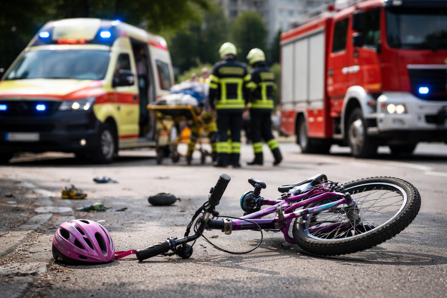 Redaktionelle Szene zum Thema „Neunjährige bei Fahrradunfall in Linz-Urfahr schwer verletzt“