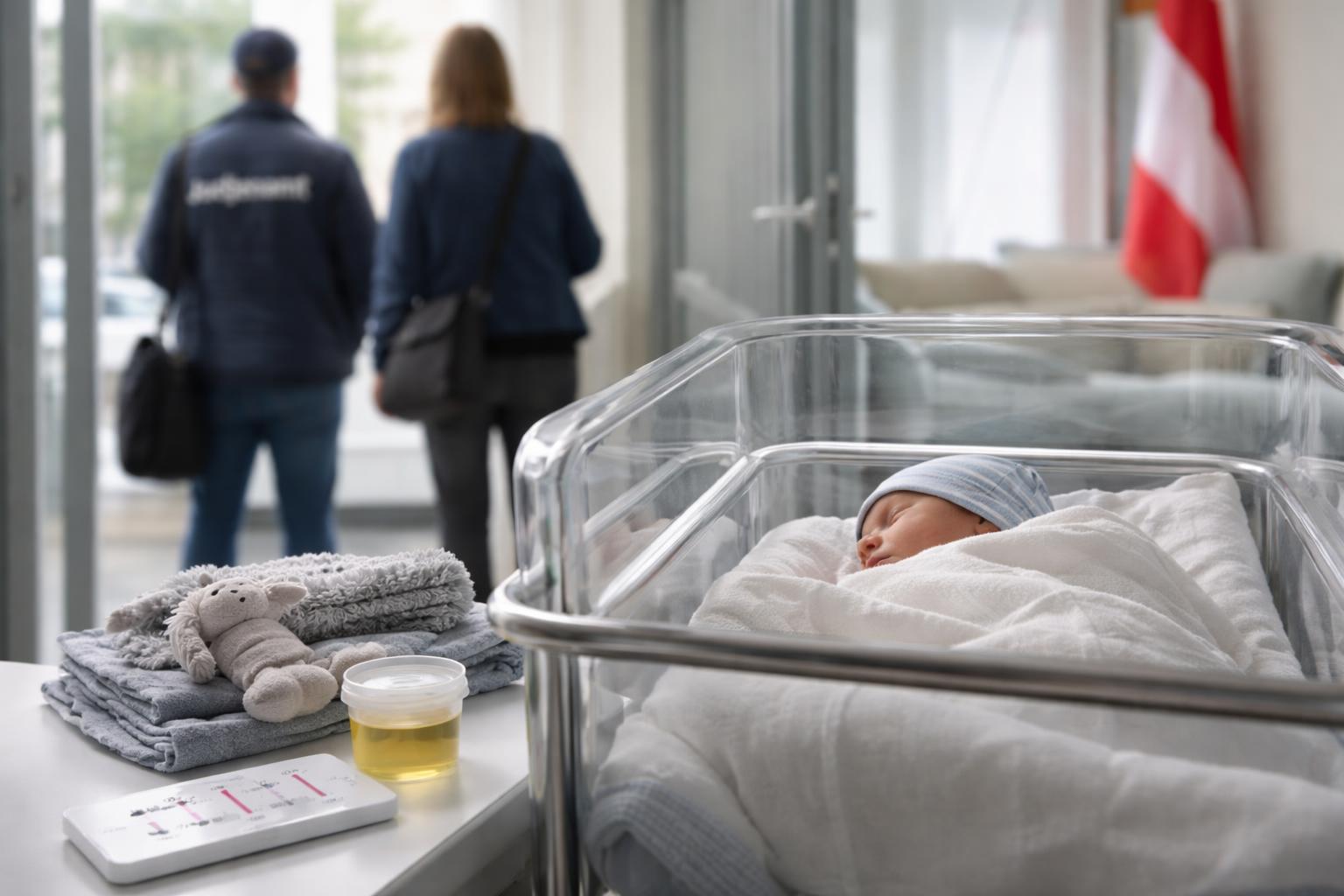 Redaktionelle Szene zum Thema „Niederösterreich: Nach Fehlgeburten droht Eltern Streit um Baby nach Drogentest“