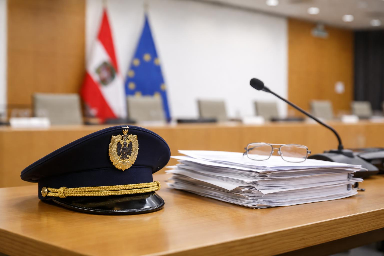Redaktionelle Szene zum Thema „Niederösterreichs Landespolizeichef Popp im Pilnacek-U-Ausschuss befragt“