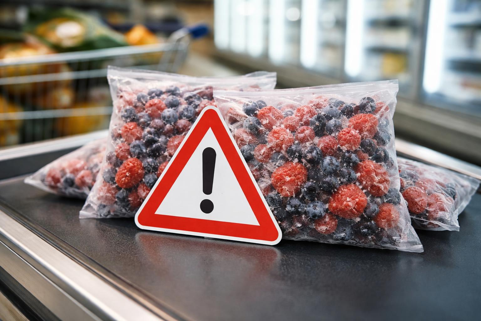Redaktionelle Szene zum Thema „Norovirus-Risiko: Rückruf von Tiefkühlbeeren ausgeweitet“