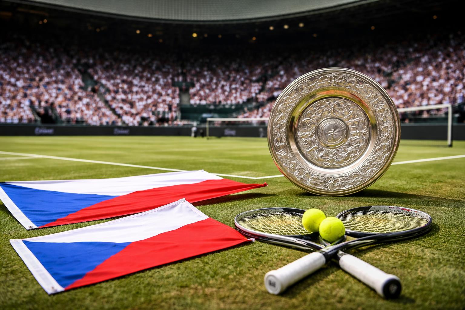 Redaktionelle Szene zum Thema „Noskova gewinnt tschechisches Wimbledon-Finale und holt ersten Grand-Slam-Titel“