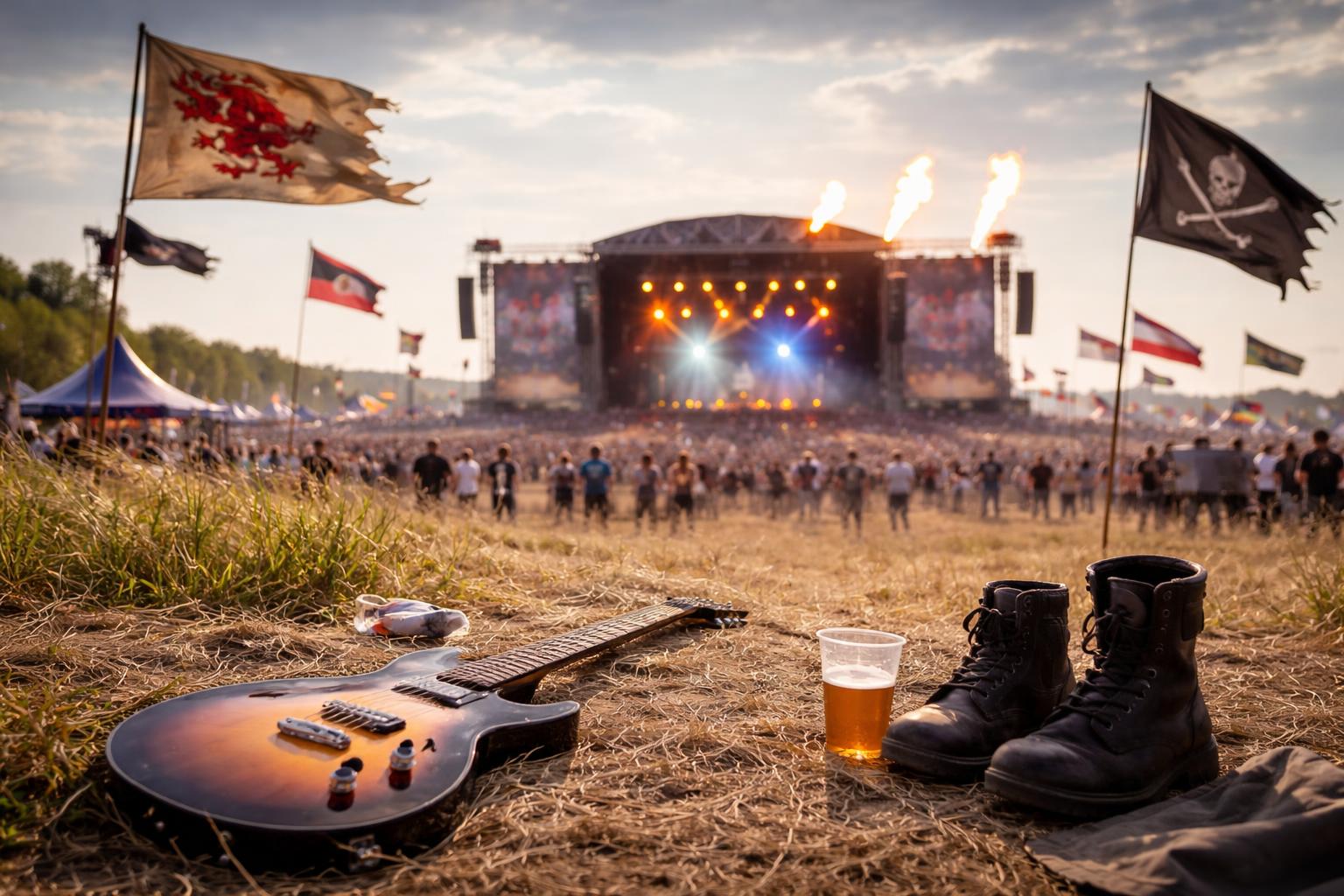 Redaktionelle Szene zum Thema „Nova Rock startet mit Alt-Rock, Mittelalter-Anklängen und einer auffälligen Lücke im Line-up“