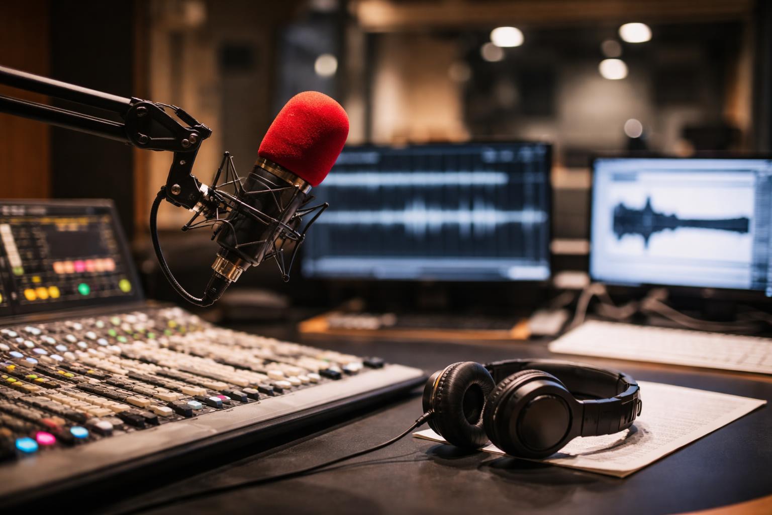 Redaktionelle Szene zum Thema „Ö1-Moderatorinnen über Stimme, Sprechtechnik und Alltag im Studio“