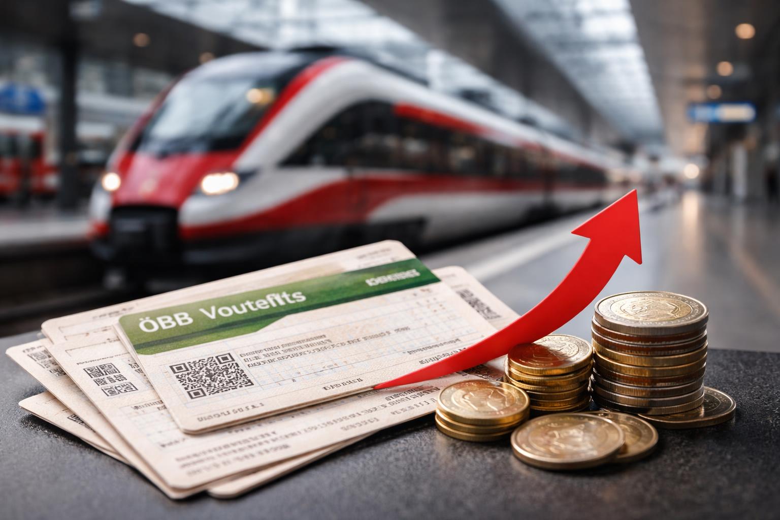 Redaktionelle Szene zum Thema „ÖBB heben Ticketpreise im Dezember durchschnittlich um 3,5 Prozent an“