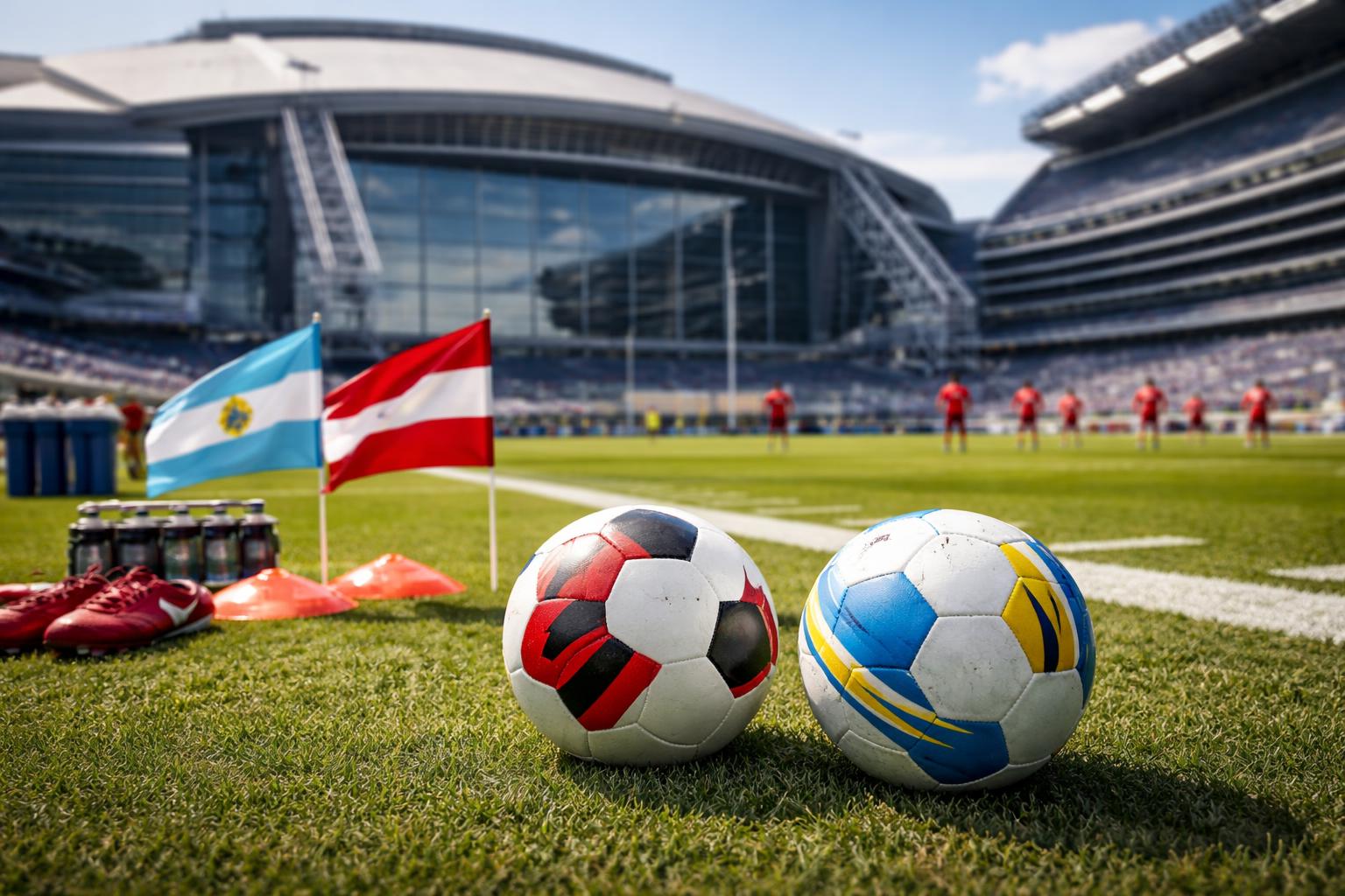 Redaktionelle Szene zum Thema „ÖFB-Team bereitet sich in Texas auf Argentinien und Messi vor“
