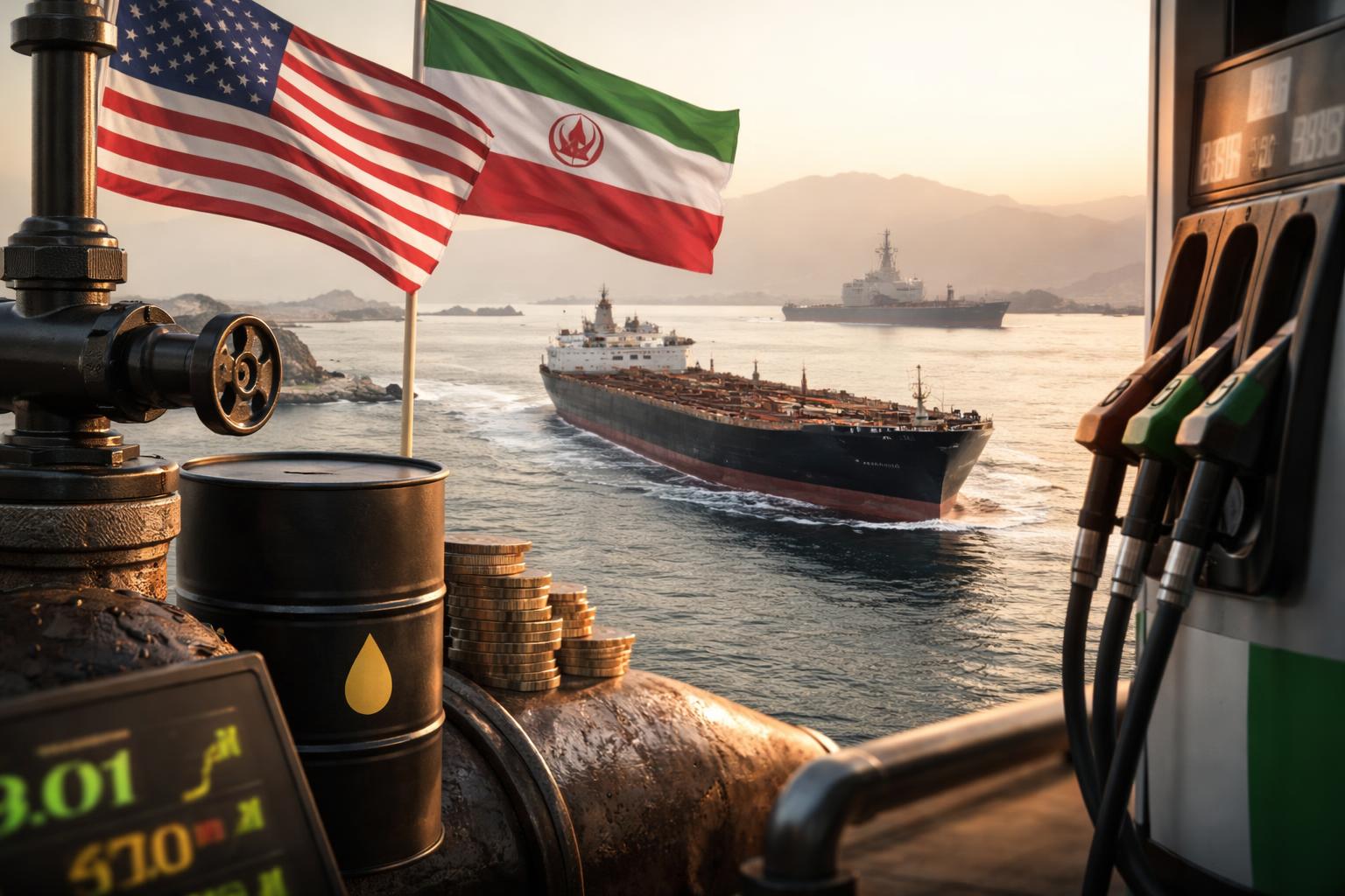Redaktionelle Szene zum Thema „Ölpreis legt nach neuer Eskalation zwischen USA und Iran zu“