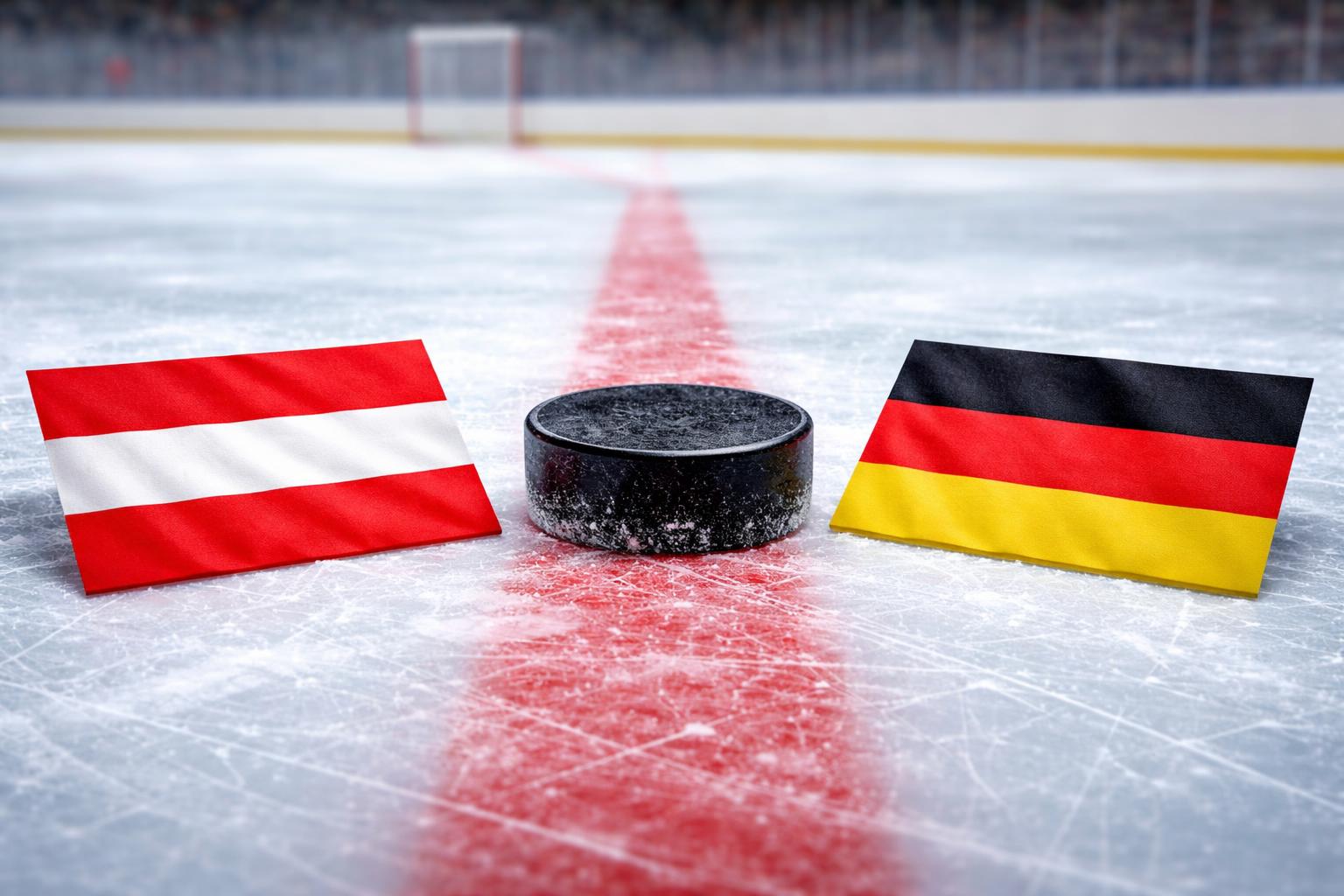 Redaktionelle Szene zum Thema „Österreich braucht gegen Deutschland Punkte für das WM-Viertelfinale“