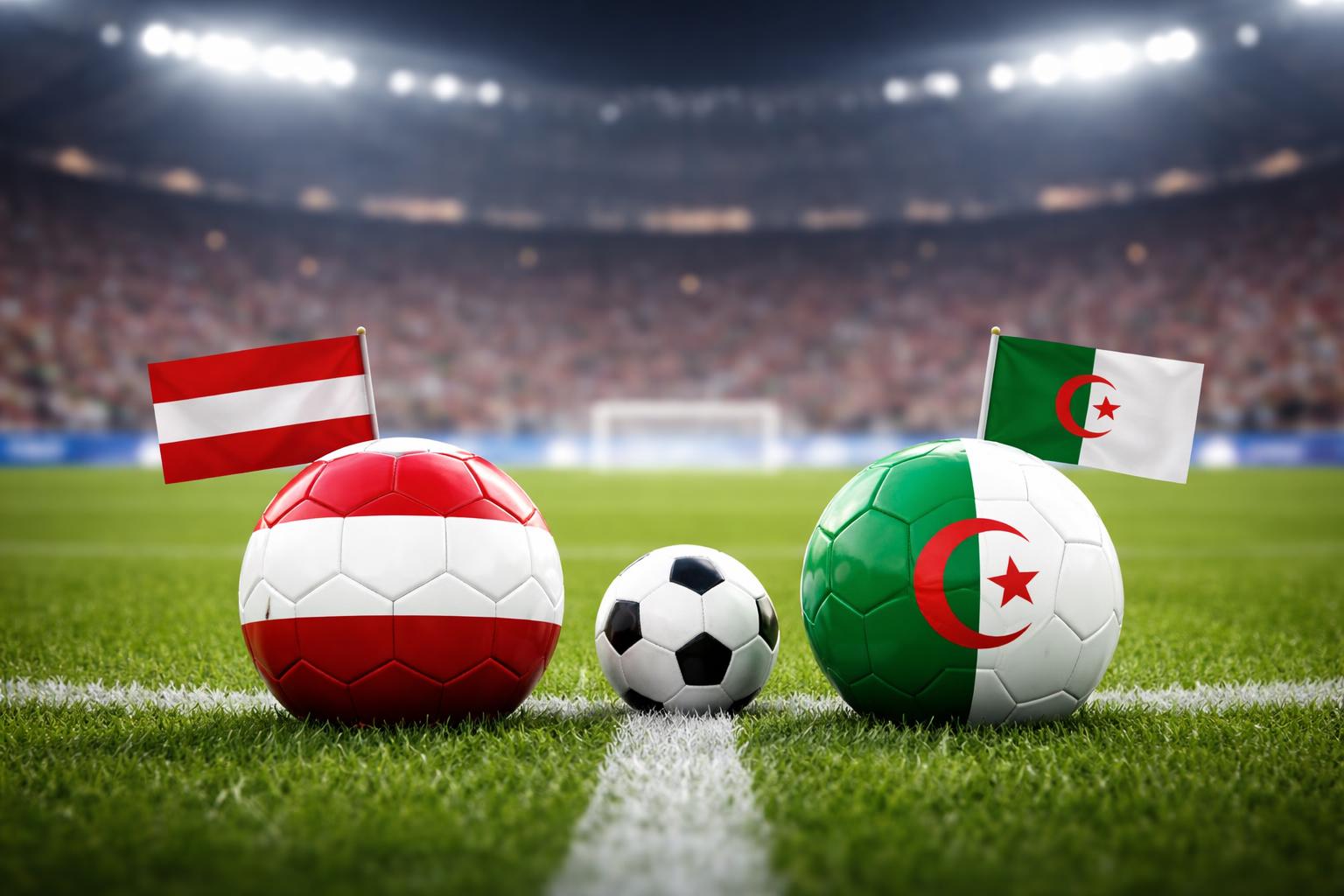 Redaktionelle Szene zum Thema „Österreich und Algerien spielen um das WM-Achtelfinale“