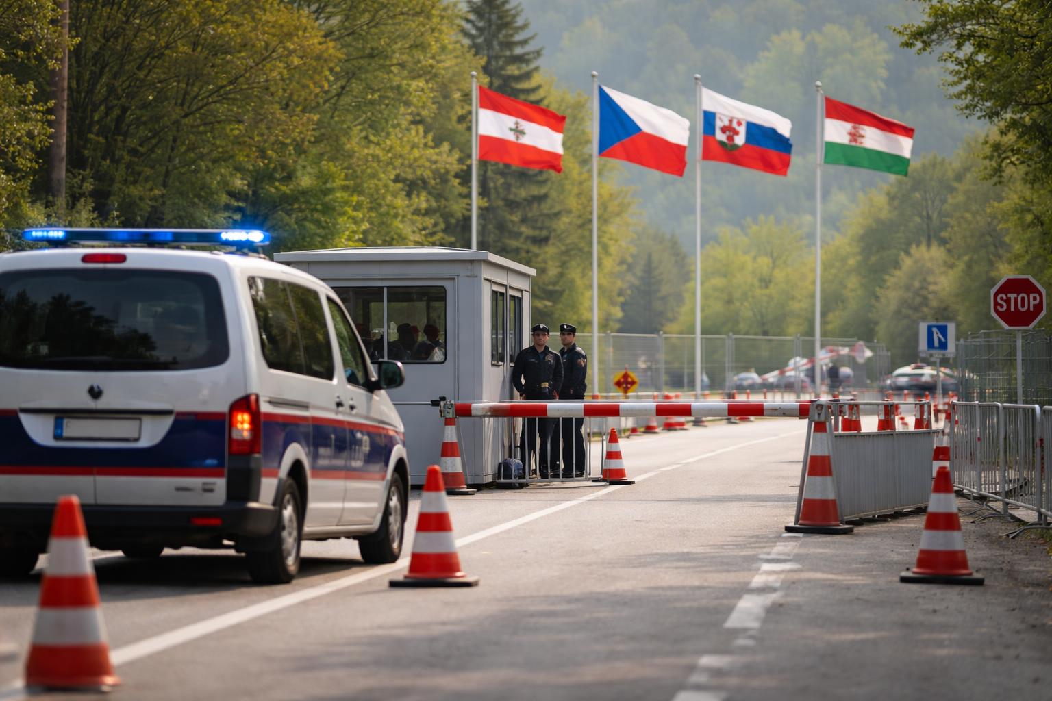 Redaktionelle Szene zum Thema „Österreich verlängert Kontrollen im Grenzraum zu vier Nachbarstaaten“