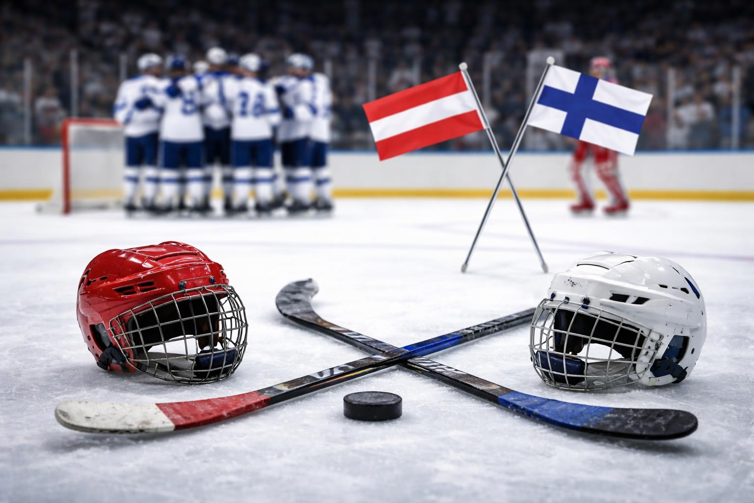 Redaktionelle Szene zum Thema „Österreich verliert 2:5 gegen Finnland und richtet den Blick auf die USA“
