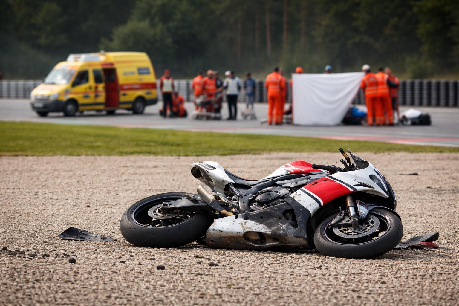 Redaktionelle Szene zum Thema „Österreicher Philipp Steinmayr stirbt bei Motorradrennen in Brünn“