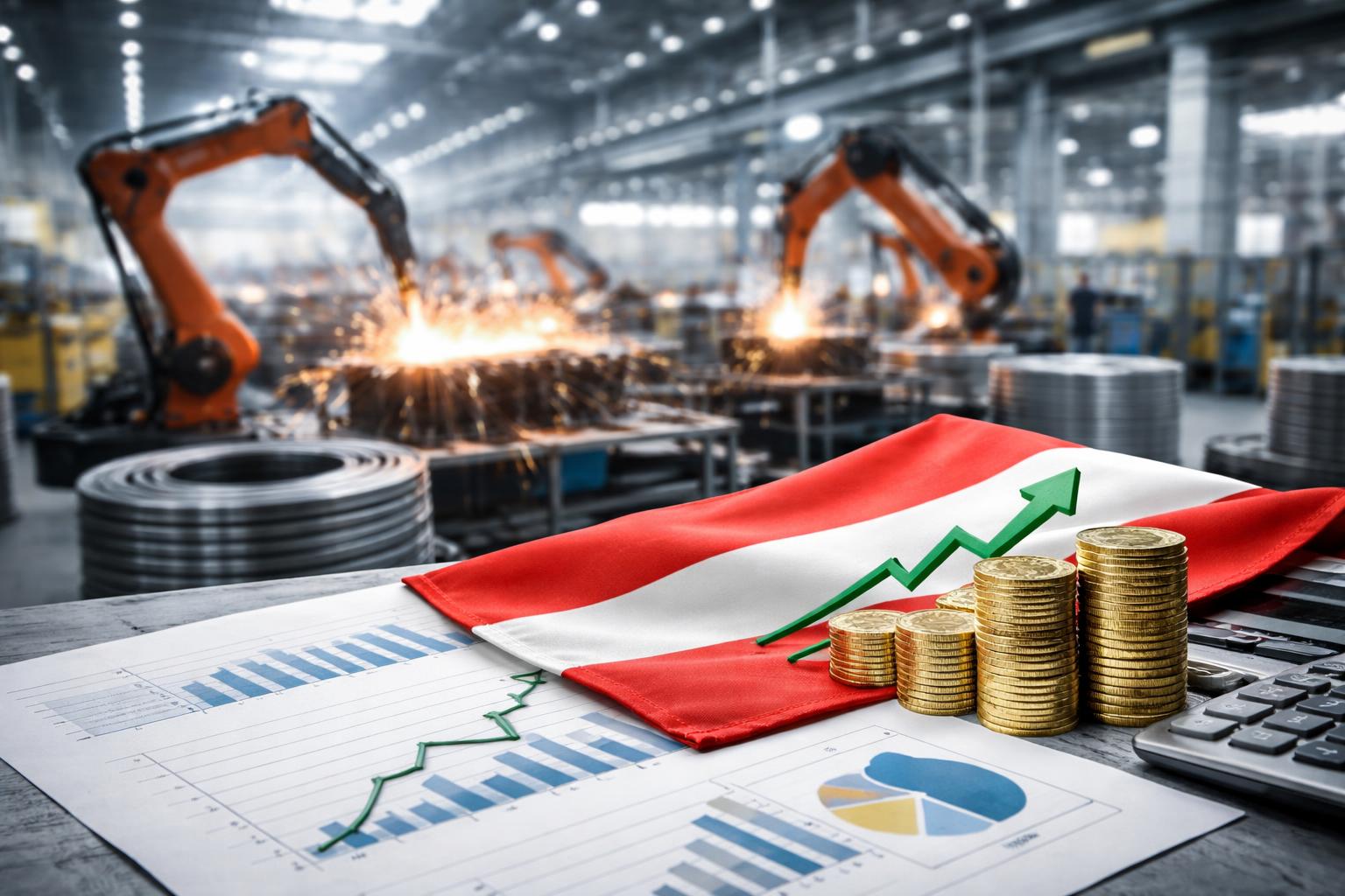 Redaktionelle Szene zum Thema „Österreichs Wirtschaft wächst robuster als erwartet“