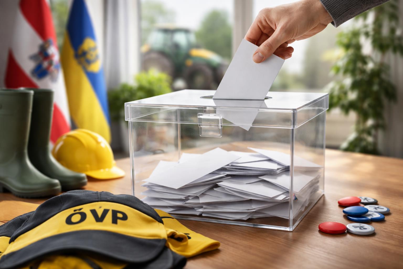 Redaktionelle Szene zum Thema „ÖVP hält bei Landarbeiterkammer-Wahl in Niederösterreich die Mehrheit“