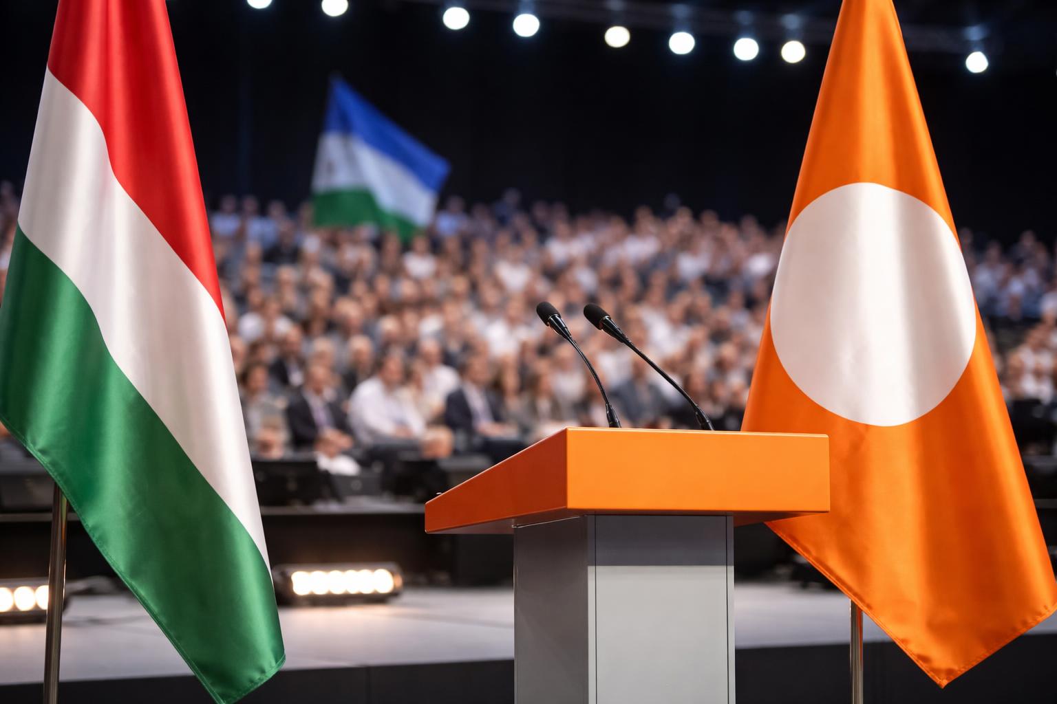 Redaktionelle Szene zum Thema „Orbán bleibt Fidesz-Chef und kündigt Umbau der Partei an“