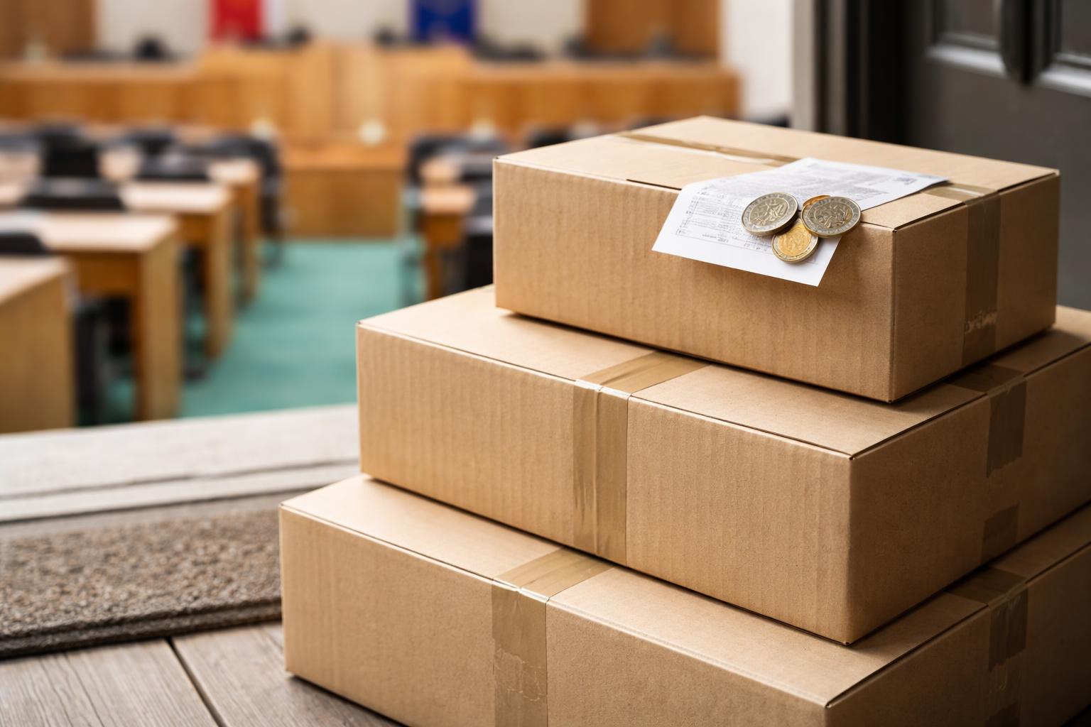 Redaktionelle Szene zum Thema „Paketabgabe kann für Kundinnen und Kunden 2,40 Euro kosten“