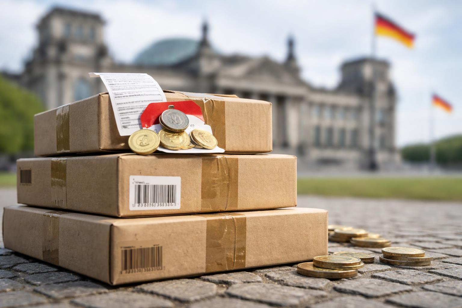 Redaktionelle Szene zum Thema „Paketabgabe sorgt erneut für Kritik an der Regierung“