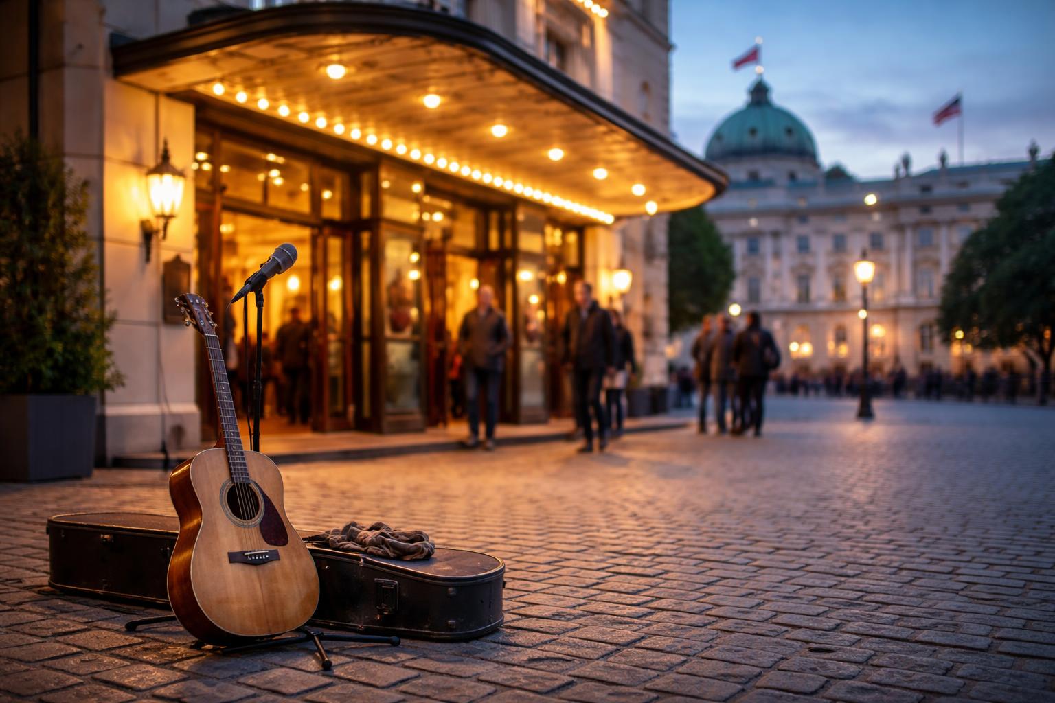 Redaktionelle Szene zum Thema „Patti Smith in Wien: Drei Auftritte, ein Abend im Theater Akzent“