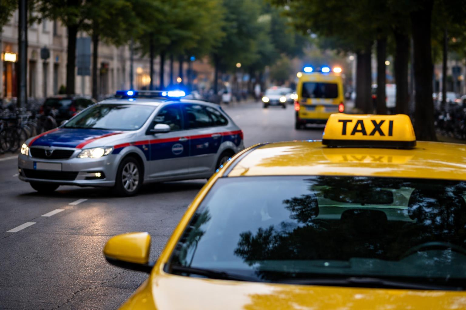 Redaktionelle Szene zum Thema „Polizei verfolgte 22-Jährigen in der Leopoldstadt per Taxi“
