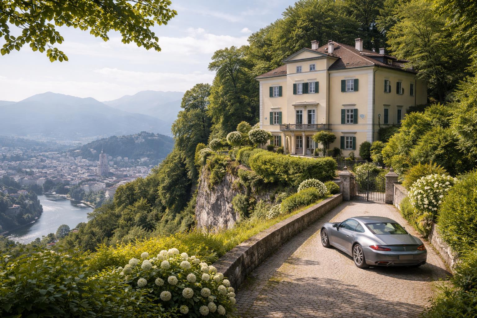 Redaktionelle Szene zum Thema „Porsche will Zweig-Villa am Kapuzinerberg wieder verkaufen“