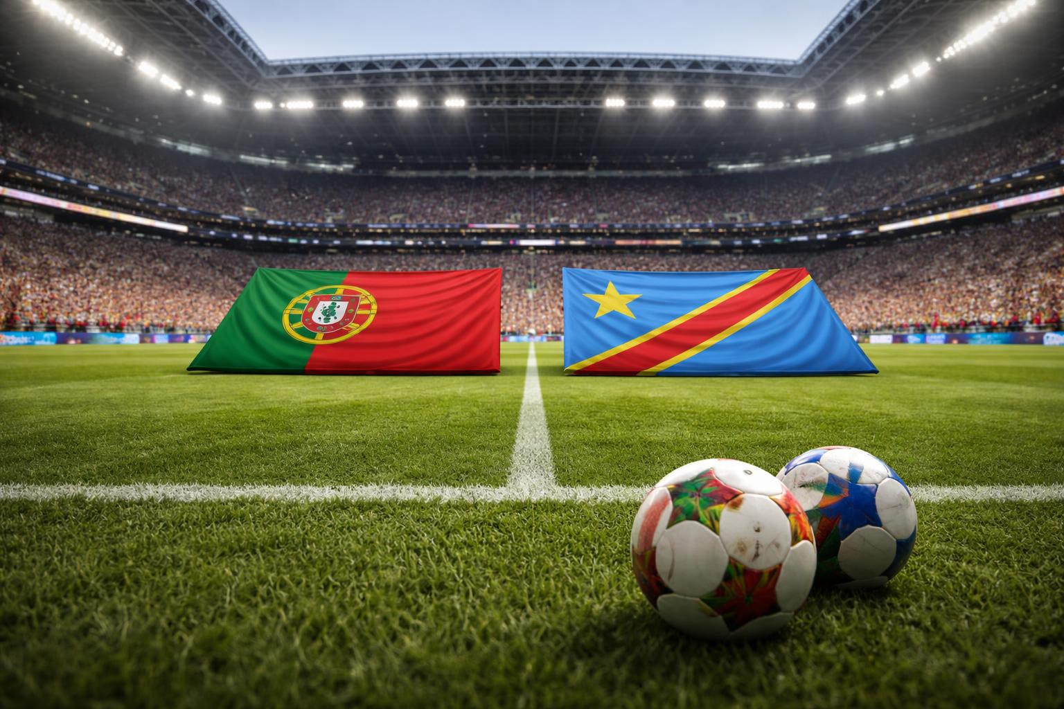 Redaktionelle Szene zum Thema „Portugal startet gegen die DR Kongo in die WM-Gruppe K“
