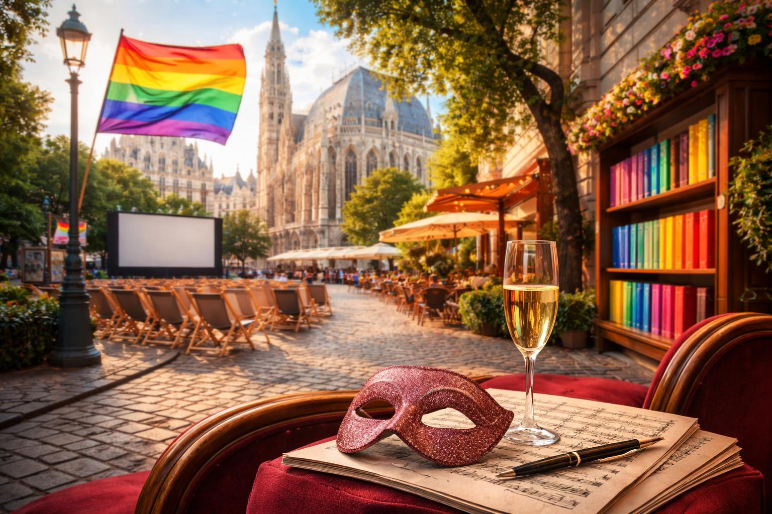 Redaktionelle Szene zum Thema „Queere Kultur in Wien: Operette, Stadtspaziergänge und Film zur Vienna Pride“