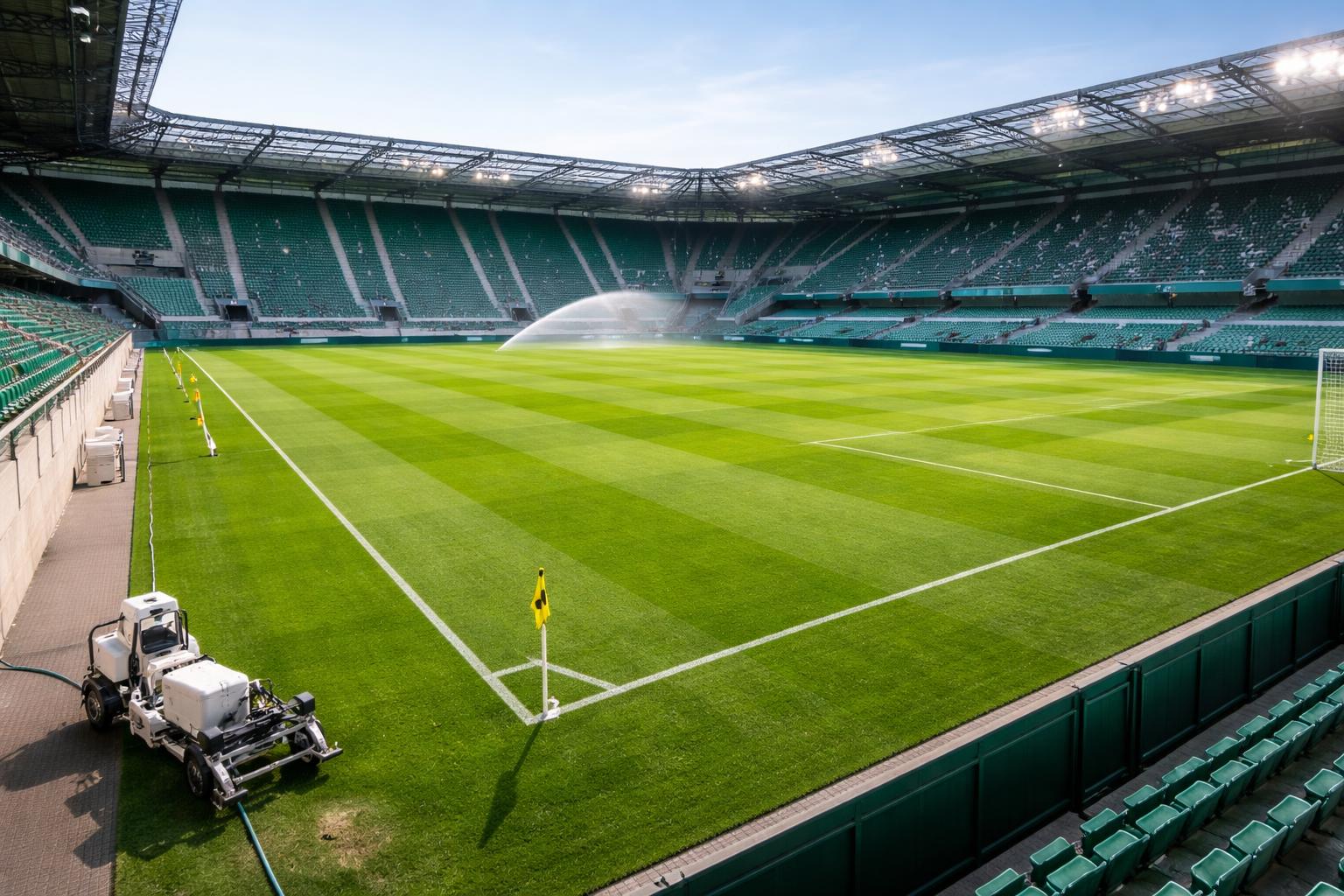 Redaktionelle Szene zum Thema „Rapid stellt den besten Bundesliga-Rasen“