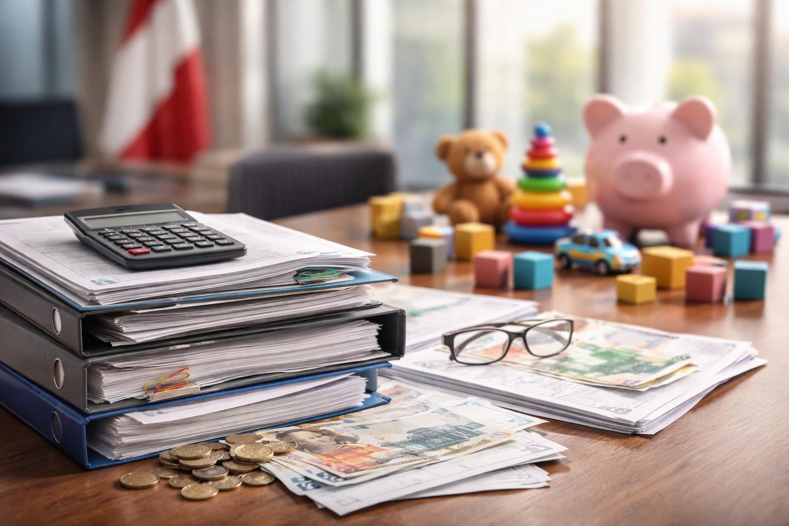 Redaktionelle Szene zum Thema „Rechnungshof kritisiert Budgetbegleitgesetze wegen fehlender Reformen und zu wenig Geld für Kinderbetreuung“