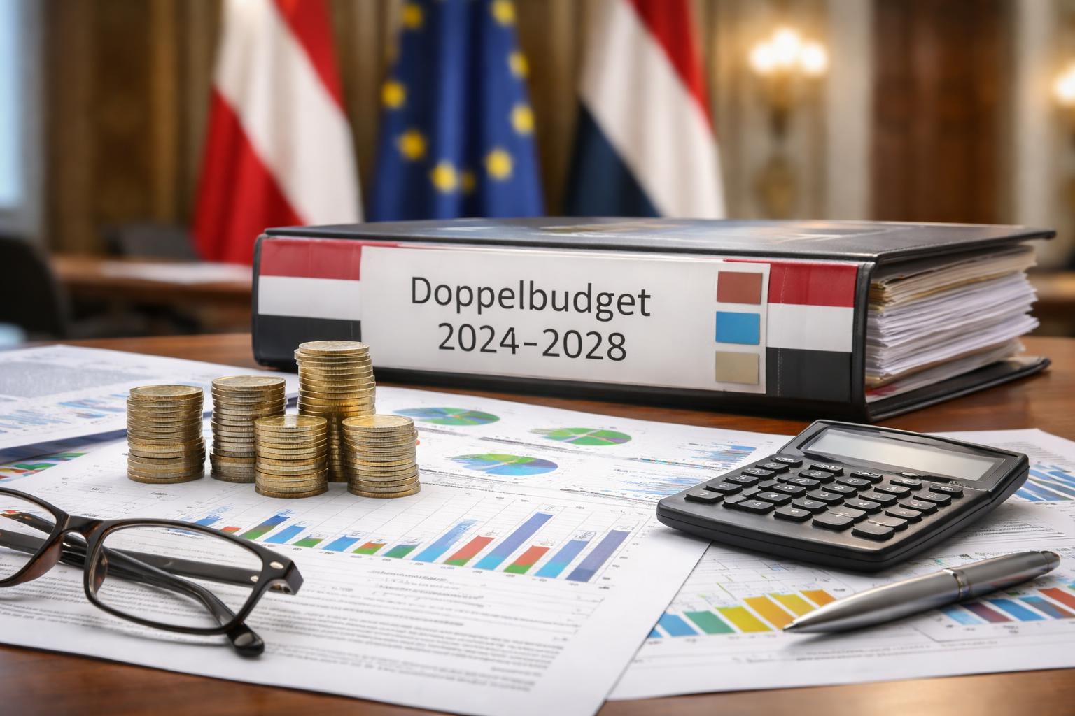 Redaktionelle Szene zum Thema „Regierung legt Doppelbudget bis 2028 mit weiteren Einsparungen vor“