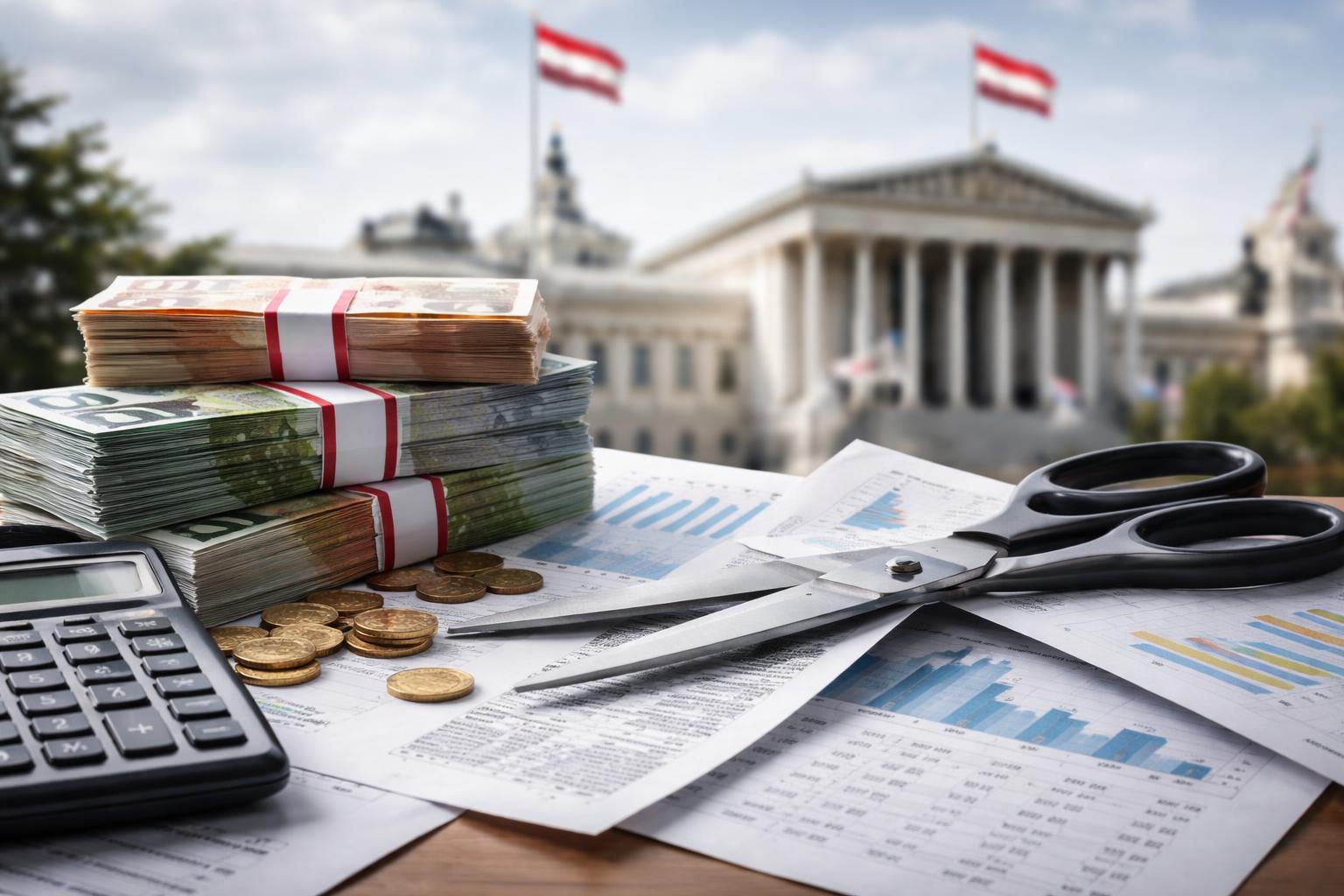 Redaktionelle Szene zum Thema „Regierung unter Druck: Sparen im politischen System steht auf dem Prüfstand“