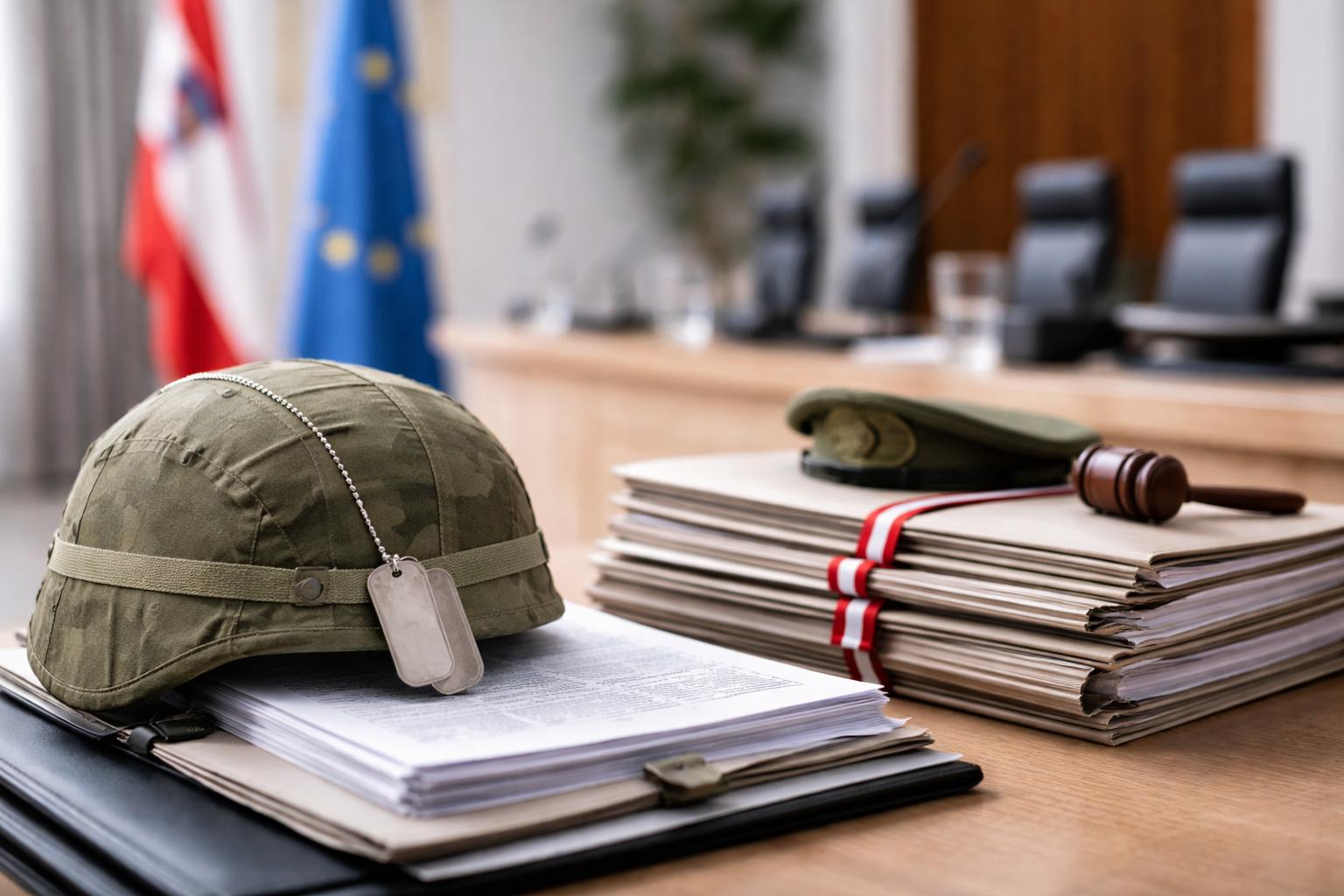 Redaktionelle Szene zum Thema „Regierung verteidigt Wehrdienst-Reform trotz Kritik aus der Kommission“