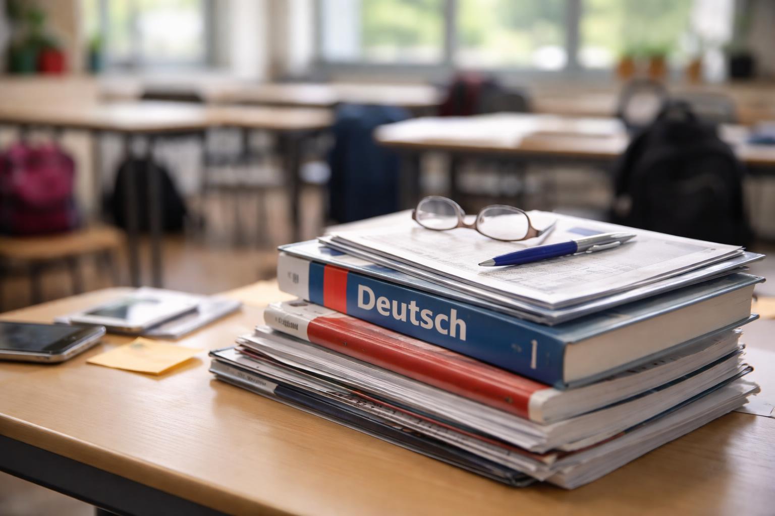 Redaktionelle Szene zum Thema „Regierung will Deutschkurse für junge Flüchtlinge neu erfassen“