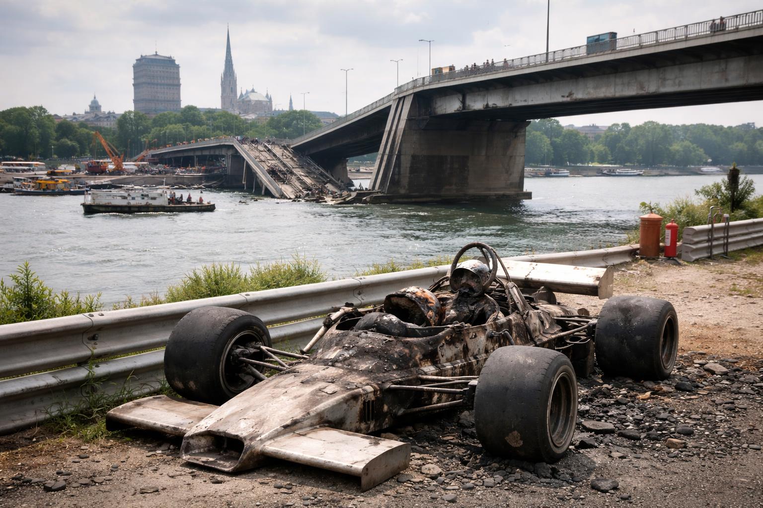 Redaktionelle Szene zum Thema „Reichsbrücke und Lauda: Was vor 50 Jahren im Sport falsch lag“