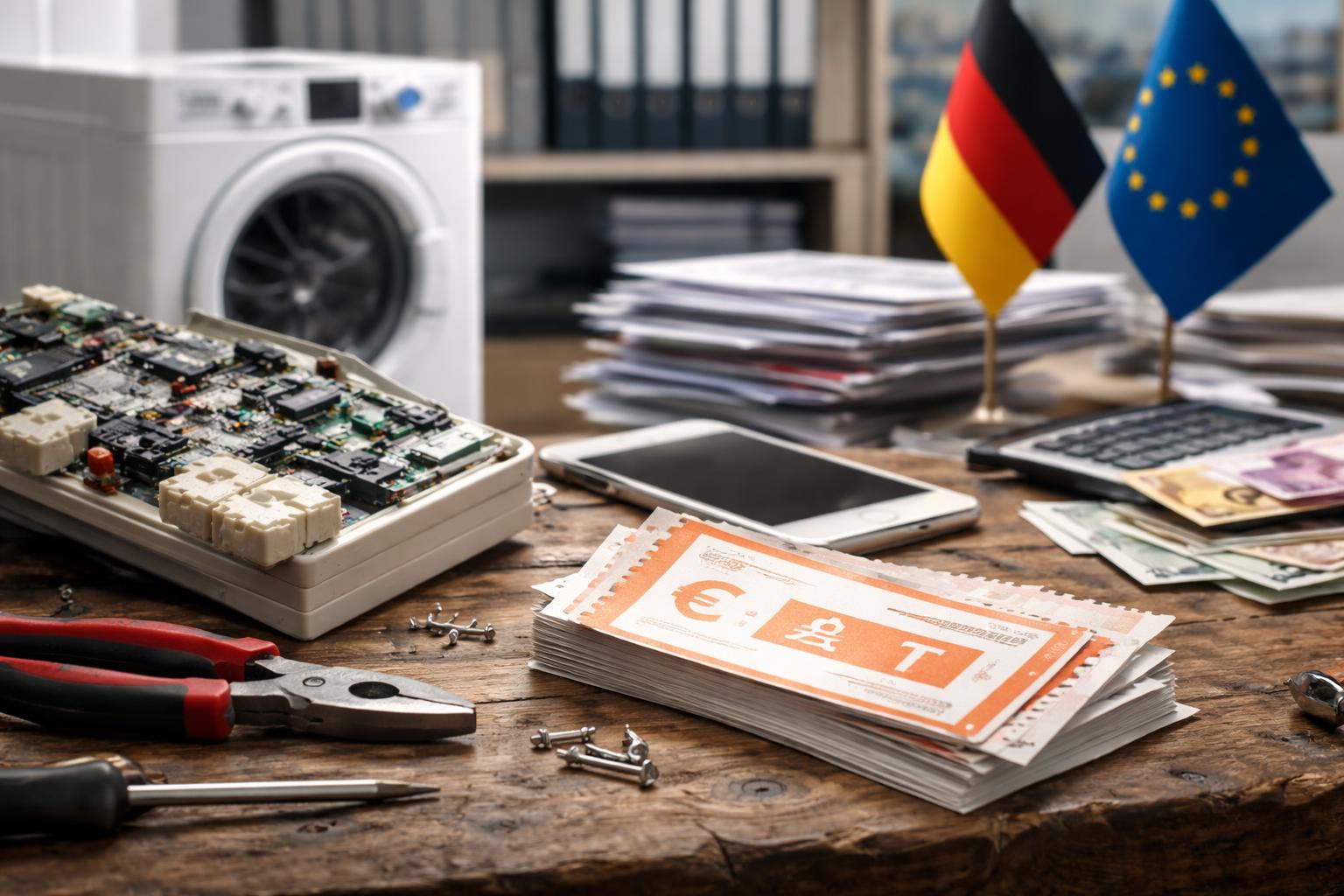 Redaktionelle Szene zum Thema „Reparaturbons vor dem Aus? Regierung ringt um Fortführung der Geräte-Retter-Prämie“