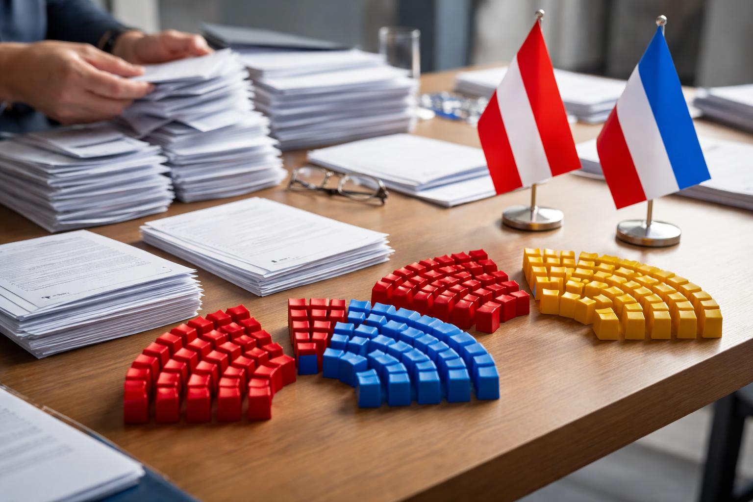 Redaktionelle Szene zum Thema „Rot-blaue Kritik an Mandatszuordnung bei Kammerwahlen wächst“